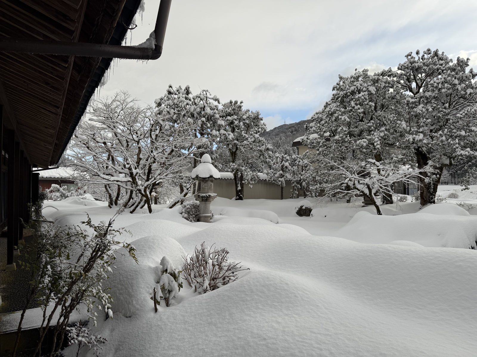 积雪与石灯笼